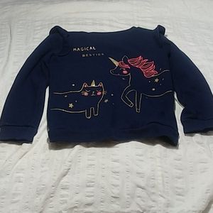 Carter size 4T Sweater with Cat & Unicorn